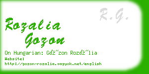 rozalia gozon business card