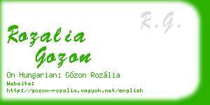 rozalia gozon business card